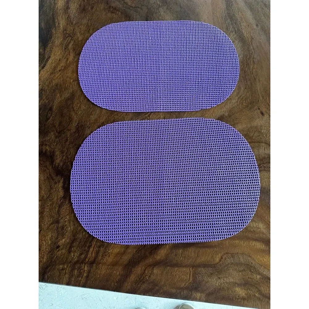 Vintage Placemats Purple Vinyl set of 2
